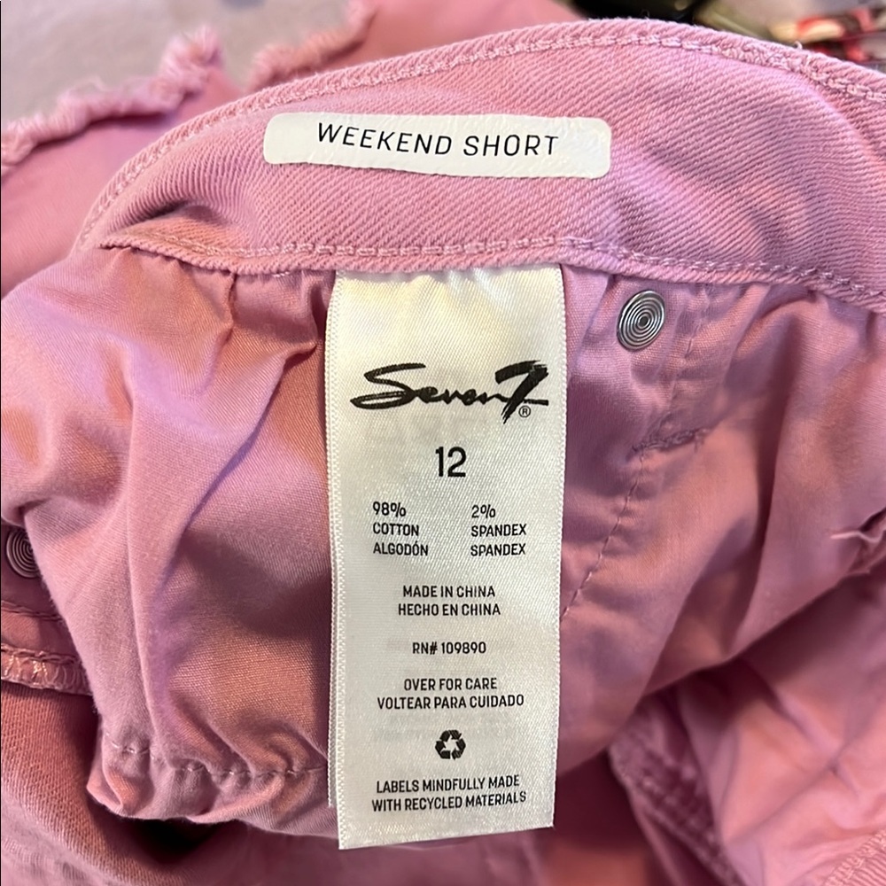 Pink Women's Denim Shorts Size 12 - Picture 5 of 5
